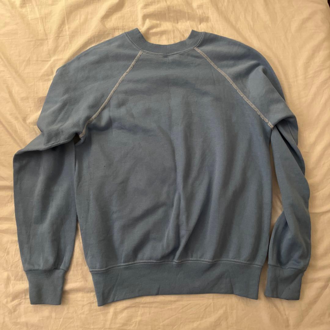 70s-80s 白足ミッキー　ラグランスウェット vintage Disney