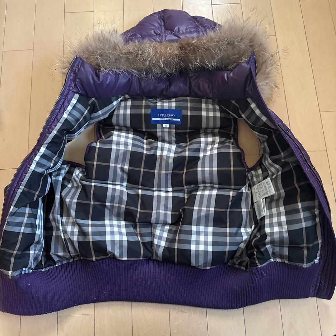 BURBERRY BLUE LABEL パープル ダウンベスト 38