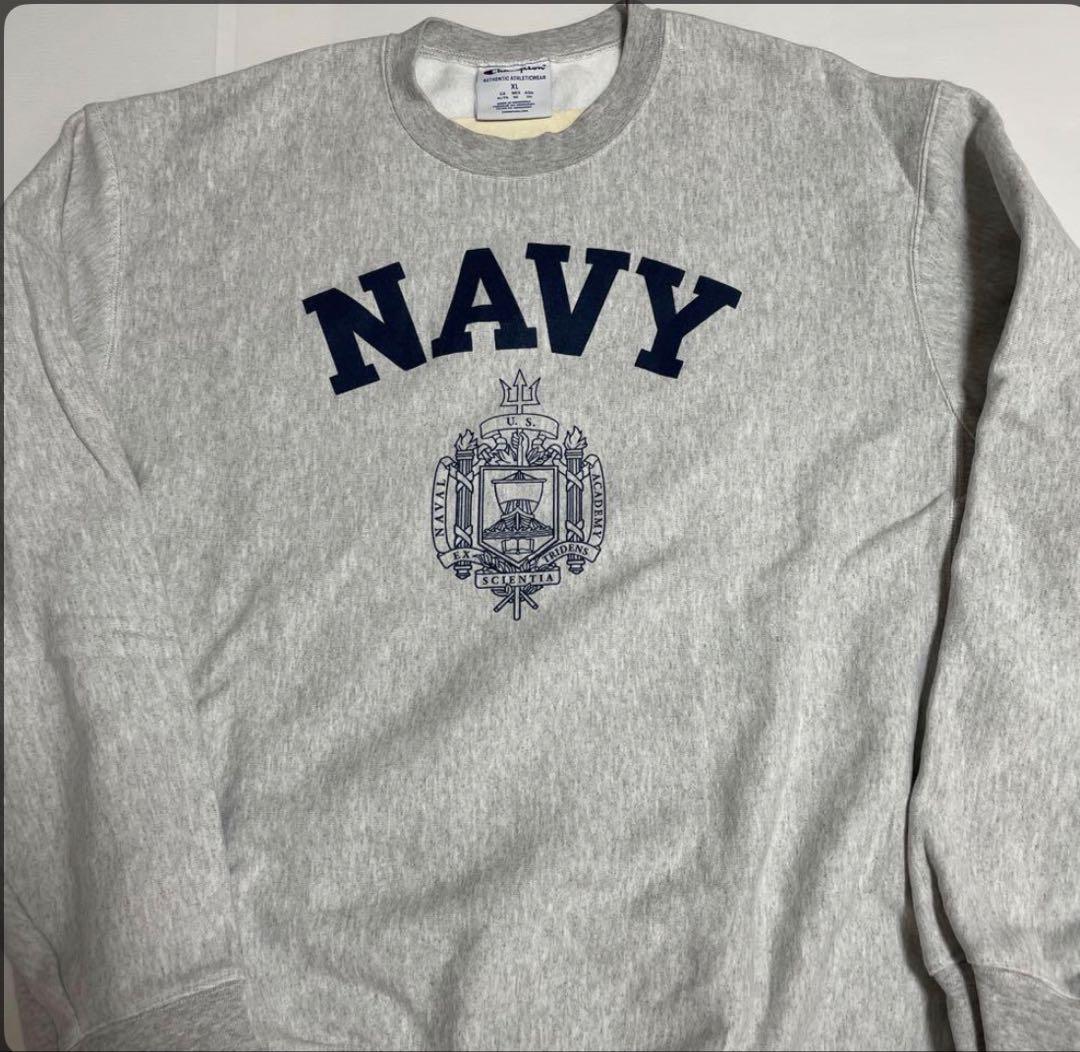 Champion NAVY リバースウィーブ 杢グレー XL