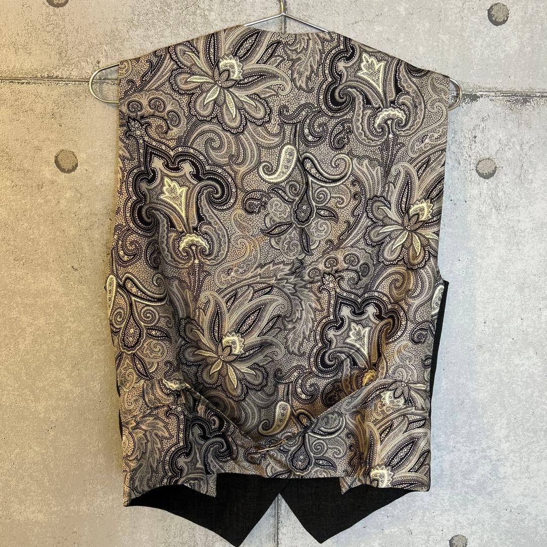 ❤️極暇❤️ETRO❤️エトロベスト　イタリー製　ペイズリー柄　44