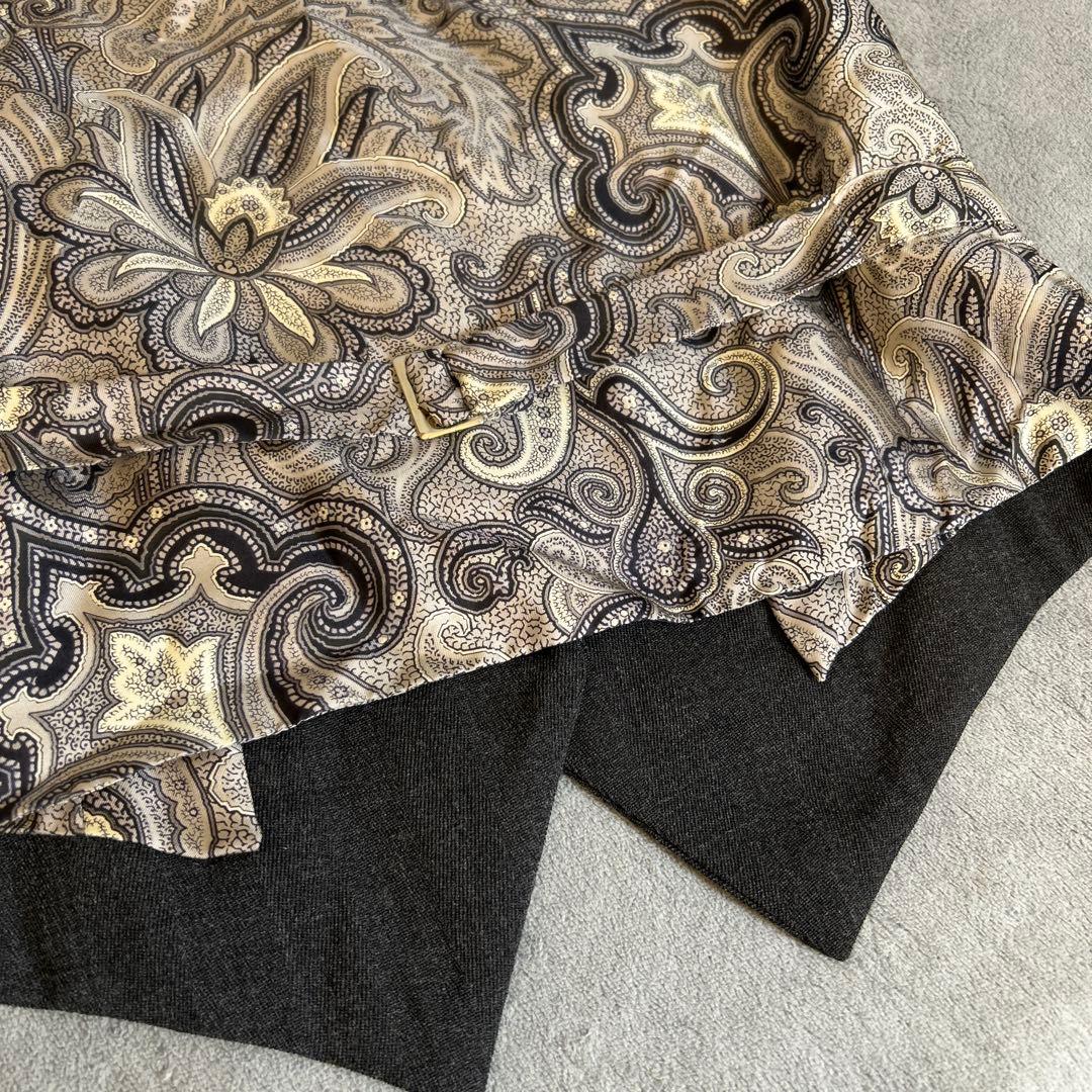 ❤️極暇❤️ETRO❤️エトロベスト　イタリー製　ペイズリー柄　44