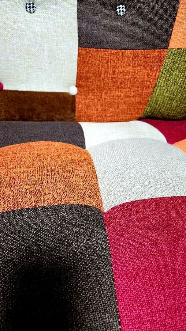 カラフル パッチワーク 2人掛けソファー