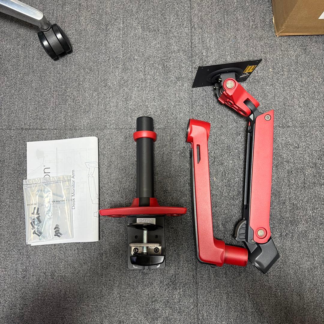 ergotron エルゴトロン LX モニターアーム レッド