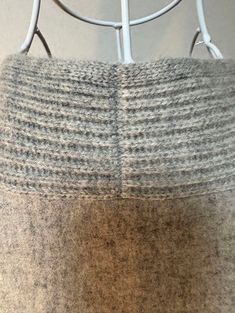 Max Maraマックスマーラ ロングニットベスト S グレー ウール×カシミヤ