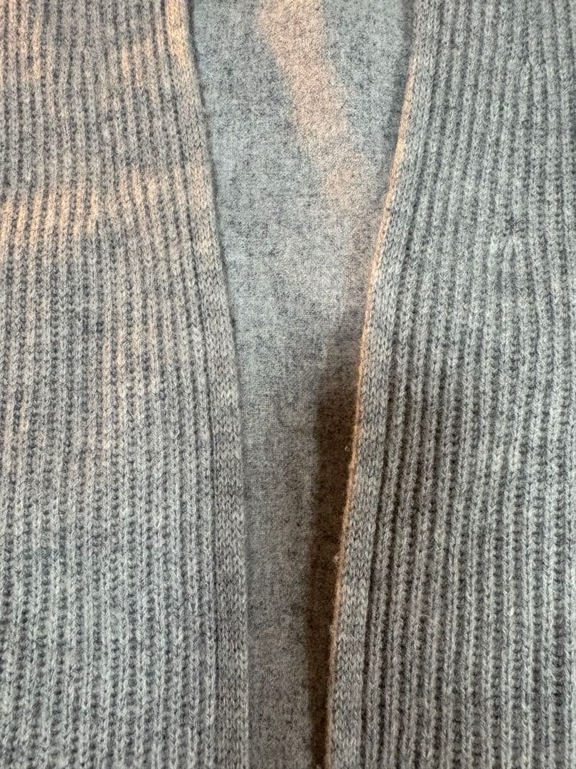 Max Maraマックスマーラ ロングニットベスト S グレー ウール×カシミヤ