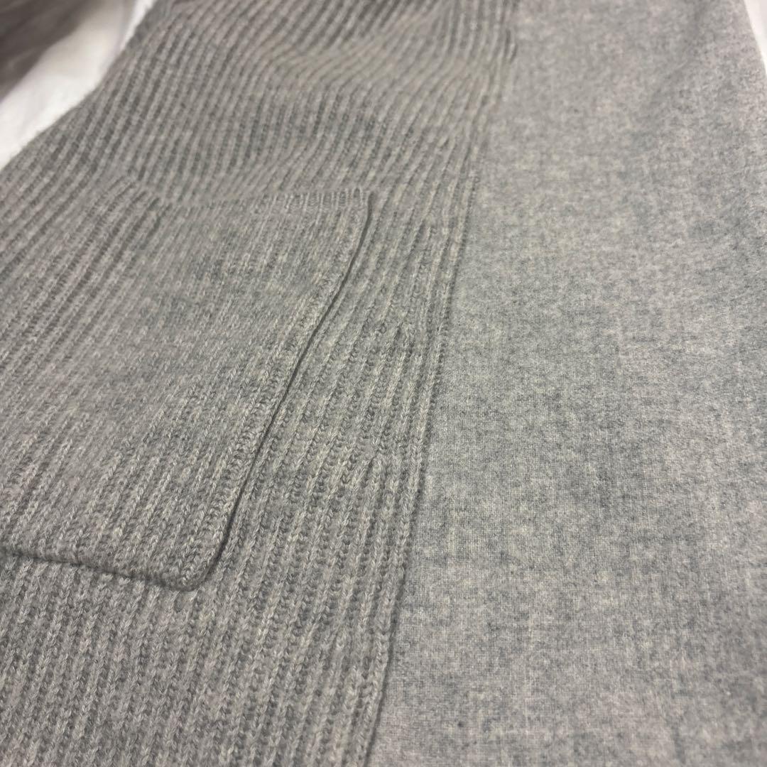 Max Maraマックスマーラ ロングニットベスト S グレー ウール×カシミヤ