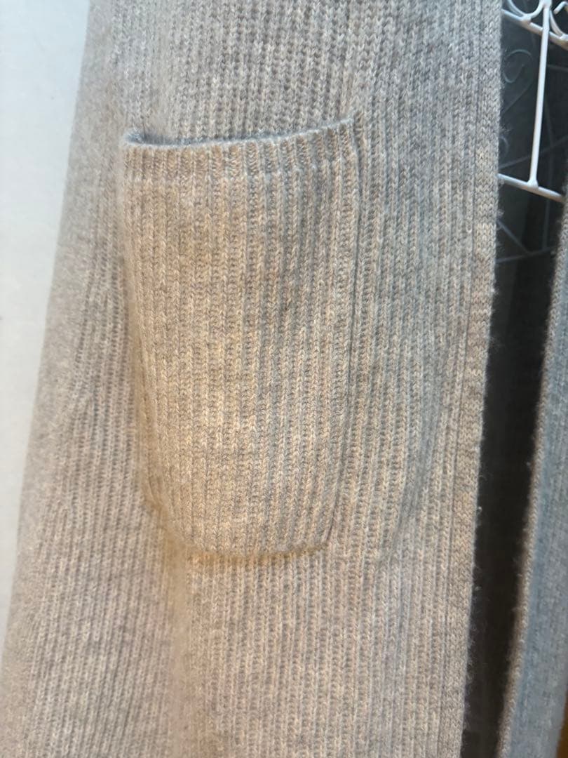 Max Maraマックスマーラ ロングニットベスト S グレー ウール×カシミヤ