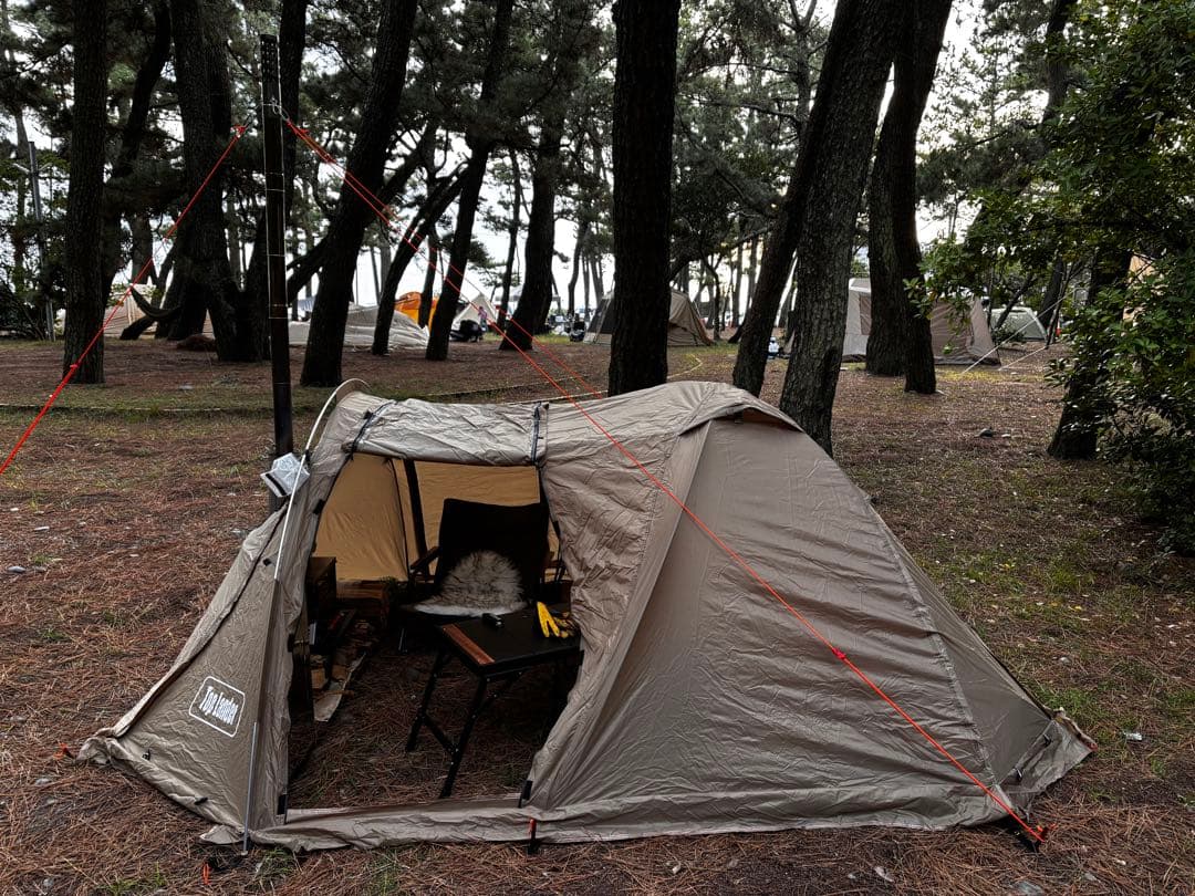 前室あり薪ストーブ設置可能テント