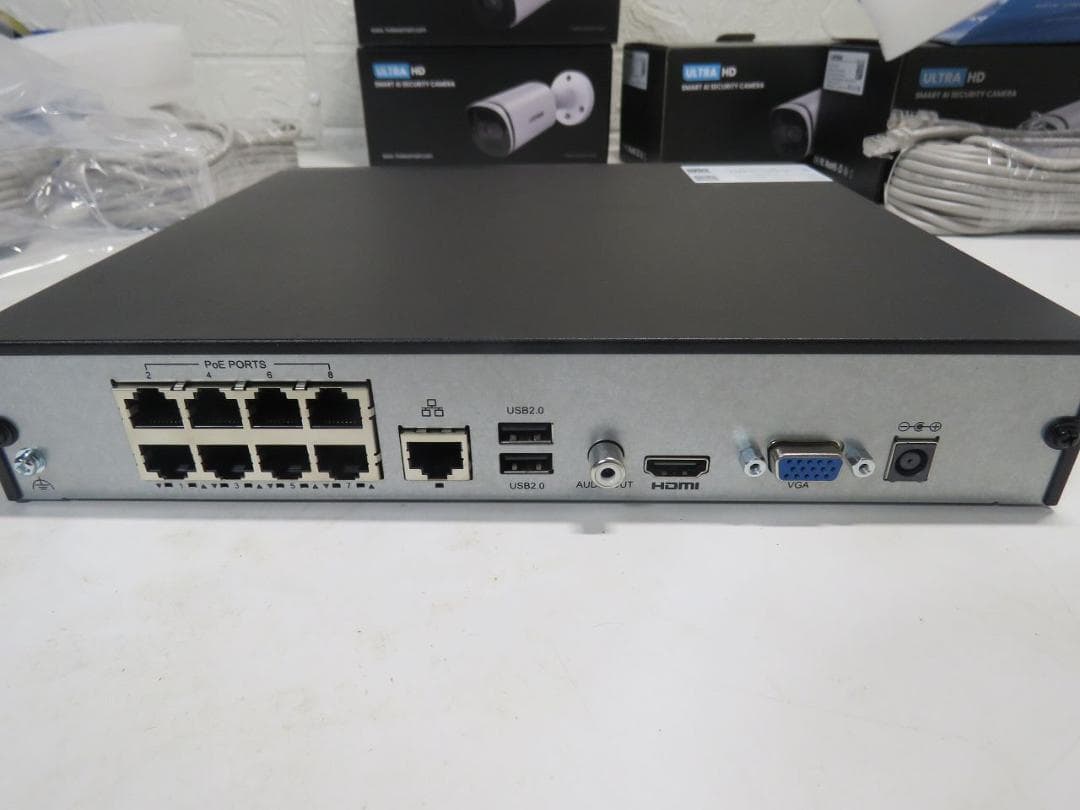 H.VIEW 4台セット 4K防犯カメラシステム　美品