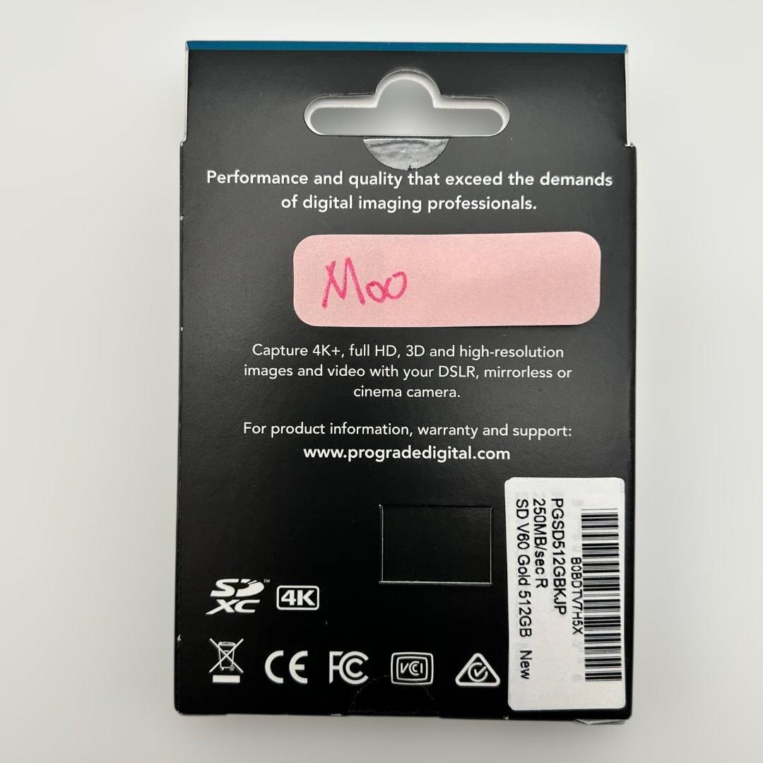 新品 ProGrade V60 Gold 512GB 正規品 定価4.6万