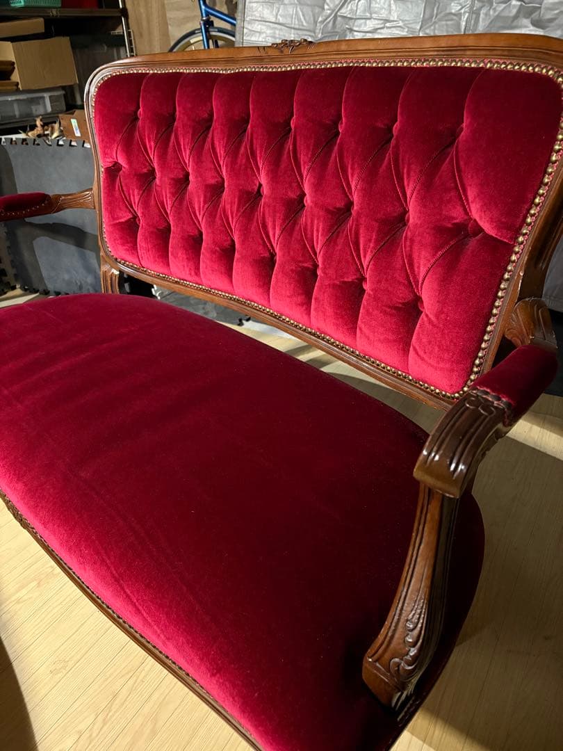 ※1/31まで限定　 イタリア製　ヴェローナクラシック　モケットソファ　2人掛け