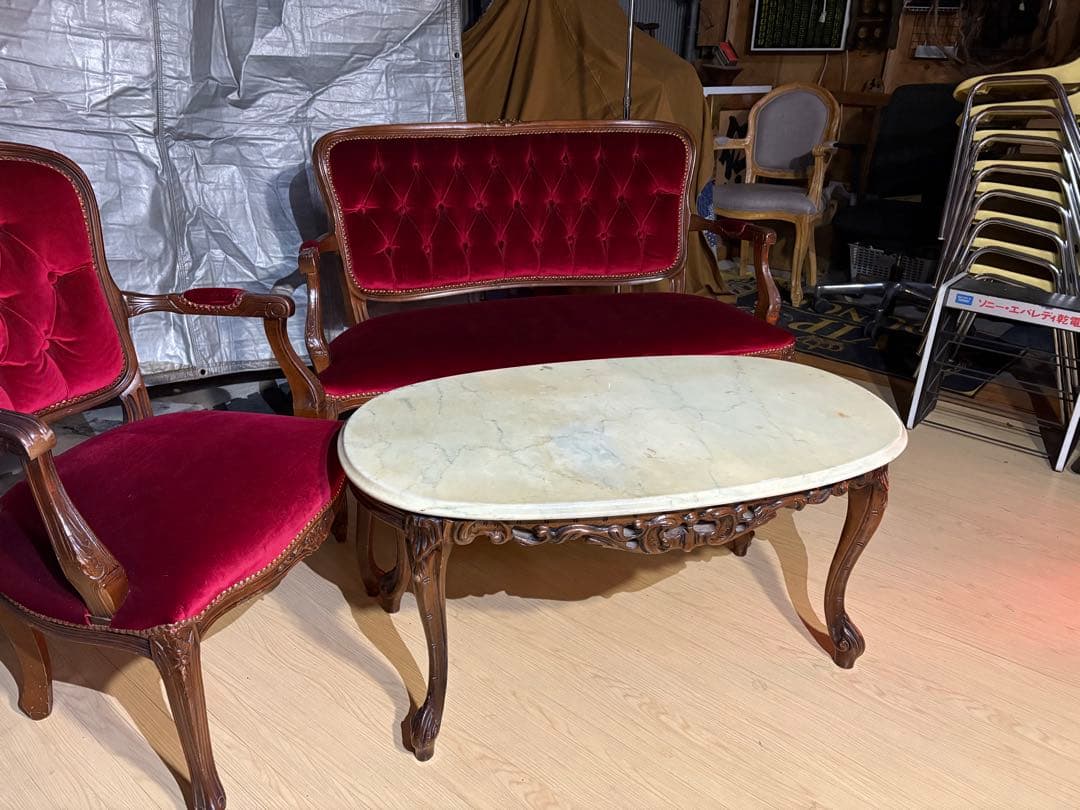 ※1/31まで限定　 イタリア製　ヴェローナクラシック　モケットソファ　2人掛け