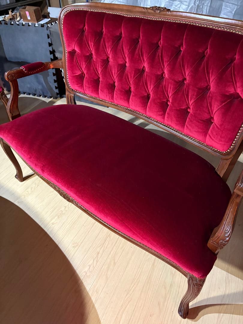 ※1/31まで限定　 イタリア製　ヴェローナクラシック　モケットソファ　2人掛け