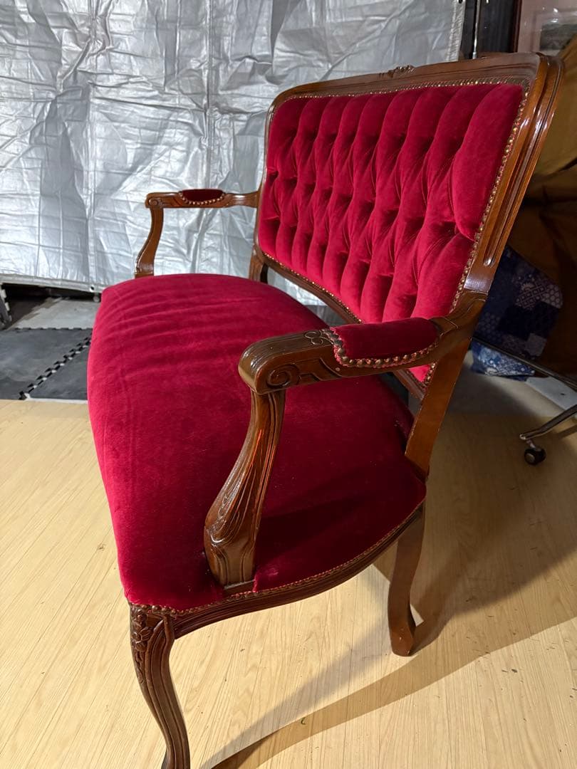 ※1/31まで限定　 イタリア製　ヴェローナクラシック　モケットソファ　2人掛け