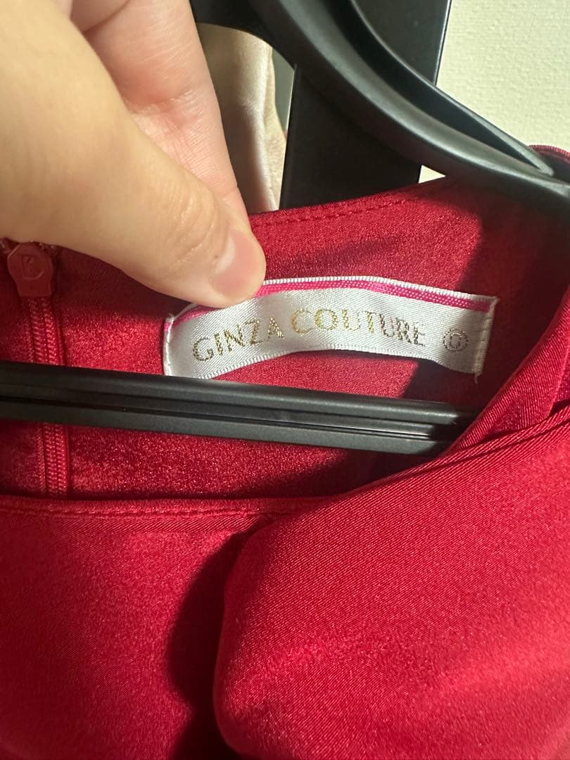 GINZA COUTURE 銀座クチュールドレス レッド ミディアム XSサイズ