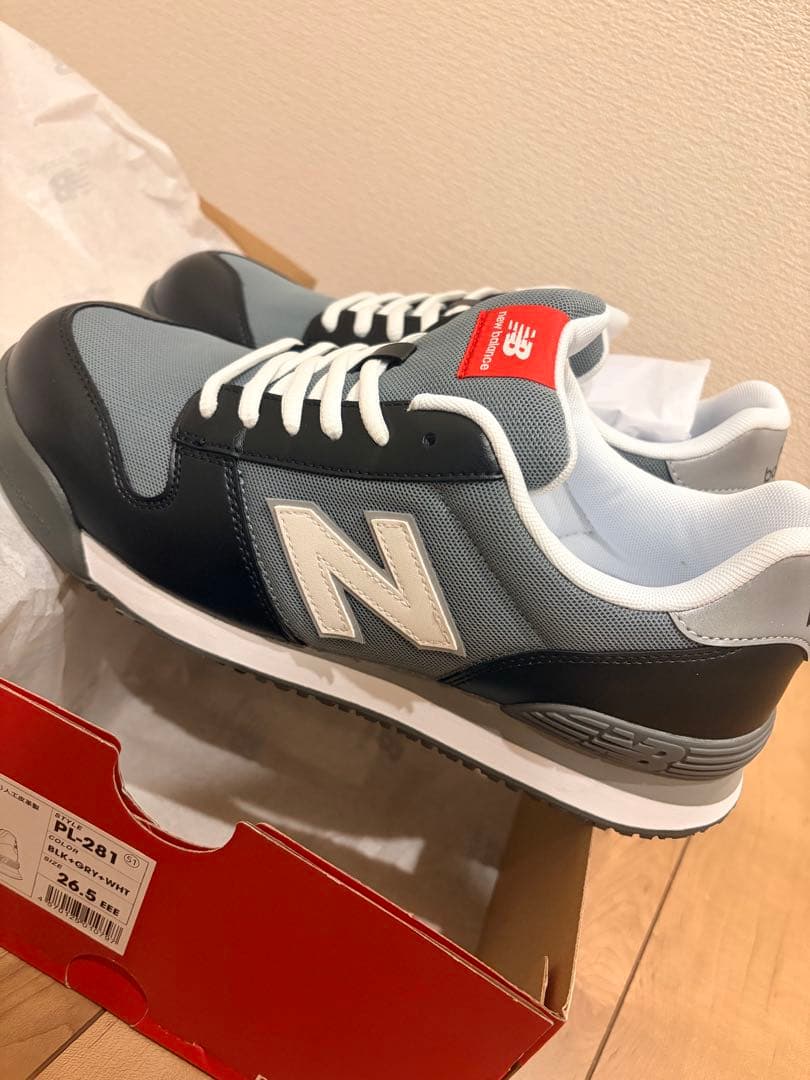 New Balance PL281 安全靴 26.5cm グレー/ブラック