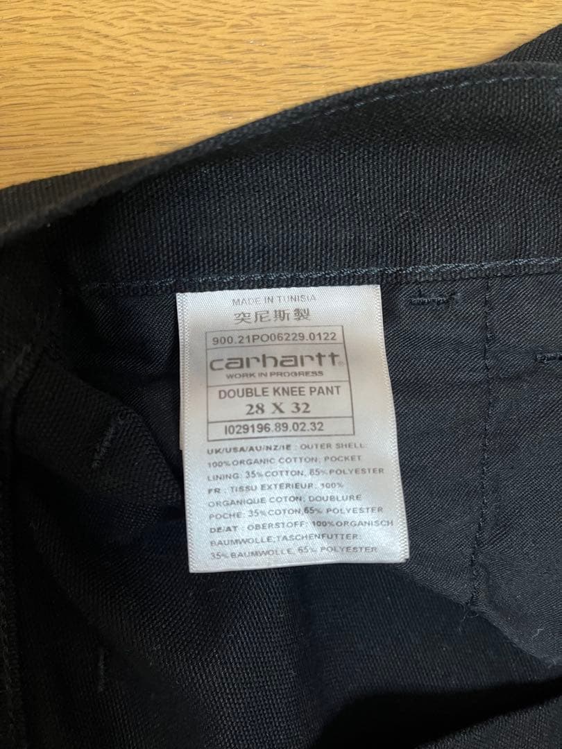 carhartt wip カーハート ダブルニーパンツ ブラック w28 l32