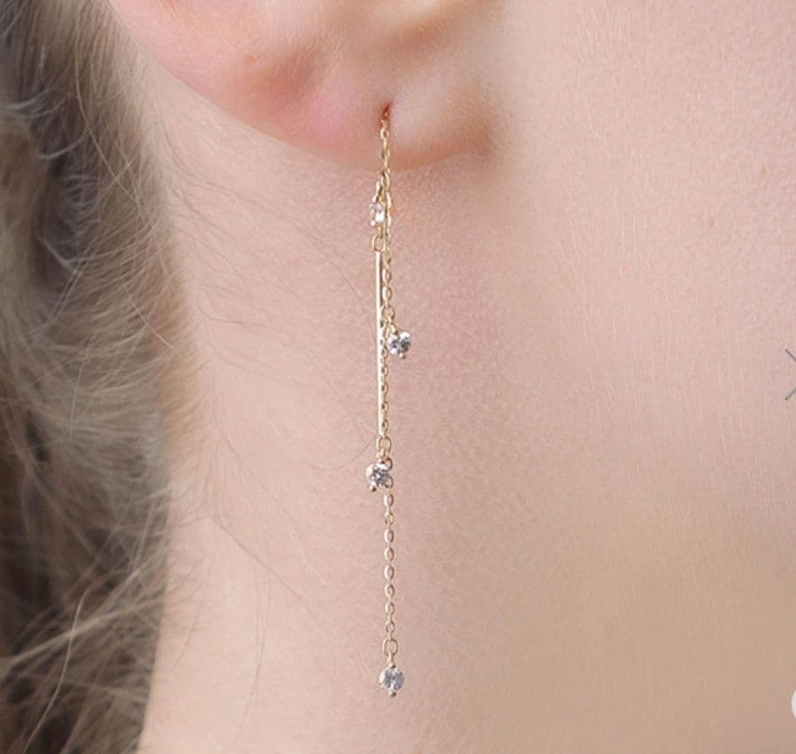 STAR JEWELRY K10 ピアス　DEW DROPS