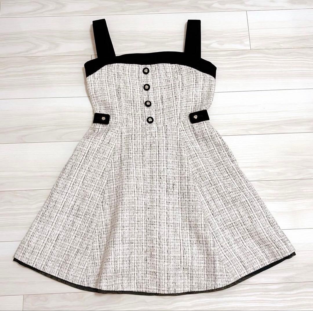 ワンピース Herlipto Margaux Tweed Mini Dress M