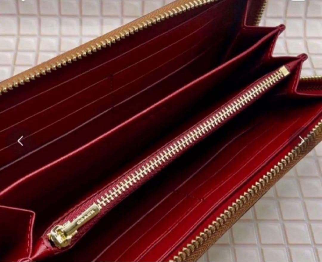 COACH長財布レインボーマルチカラーシグネチャーストラップ付.男女兼用.新品