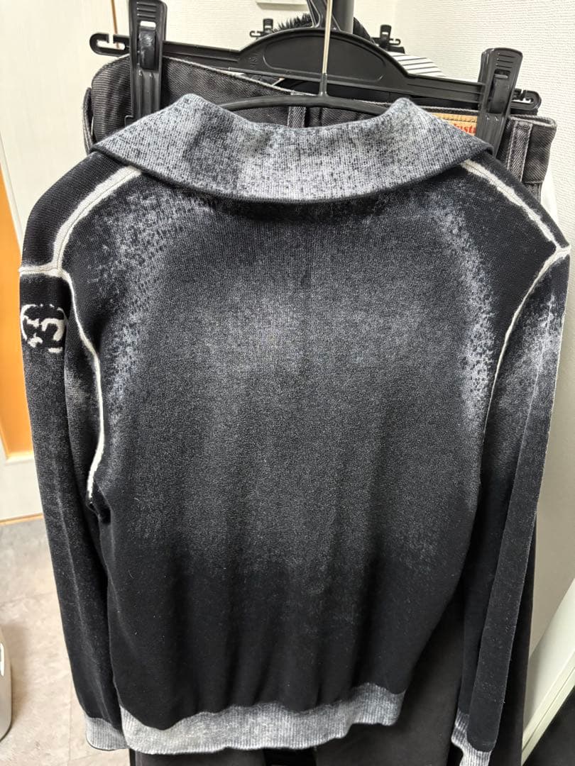 【深水光太着用】DIESEL K-Lorenzo ニットポロシャツ ブラック 黒