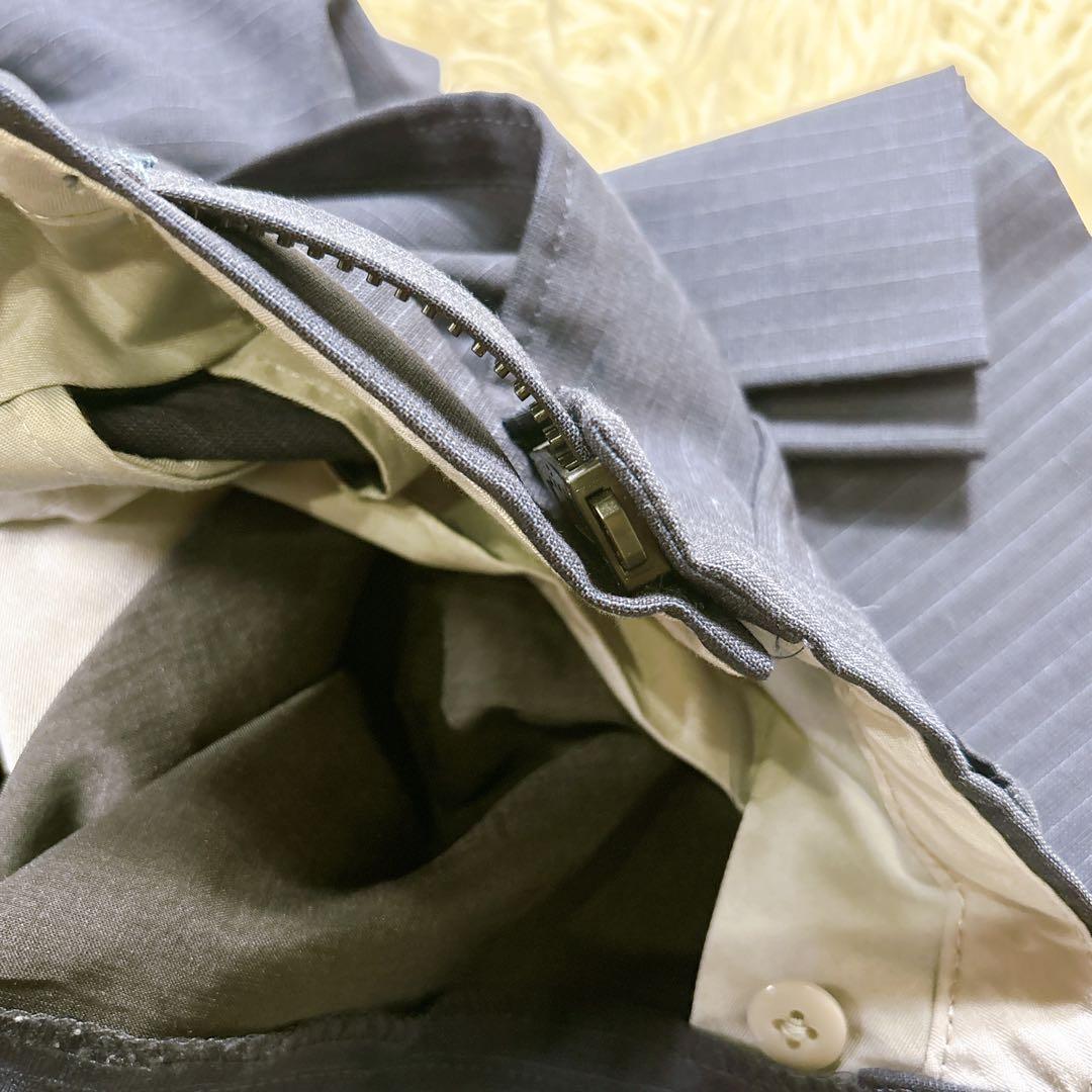 【AB6⭐️美品】リーガル　3ピーススーツセットアップ ストライプ　式　紺