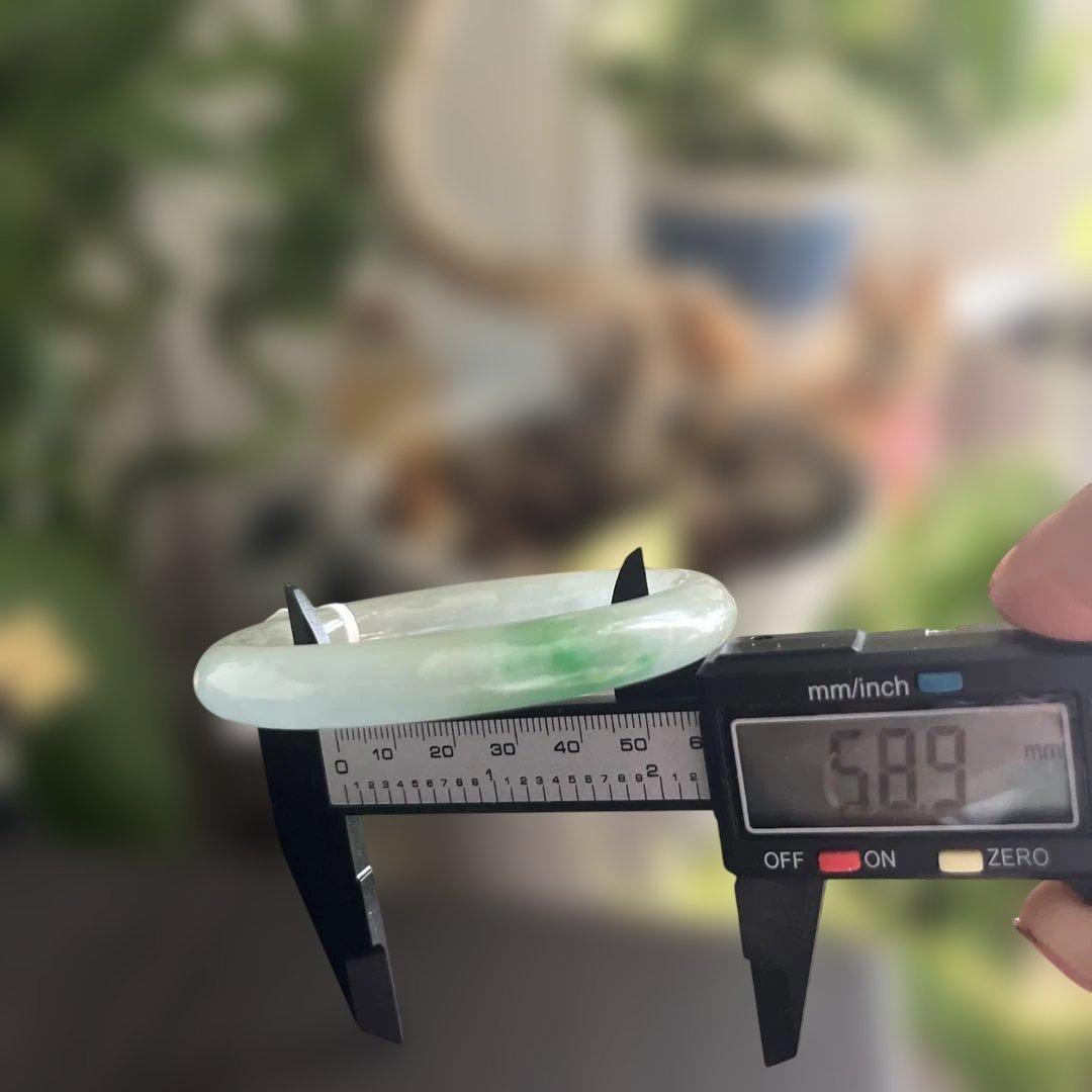 証明書付き❤️綺麗円型翡翠バングル