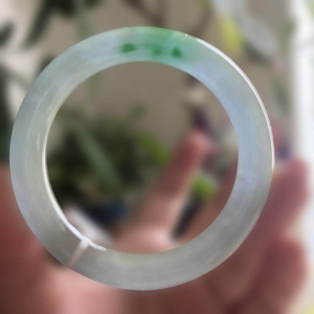 証明書付き❤️綺麗円型翡翠バングル