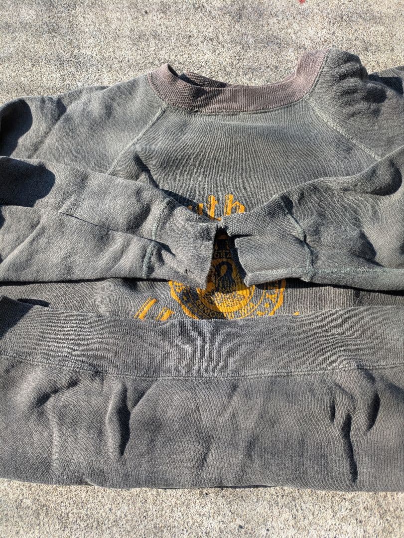 ビンテージスエット4本針 カレッジ 60年代 ブラックフェード