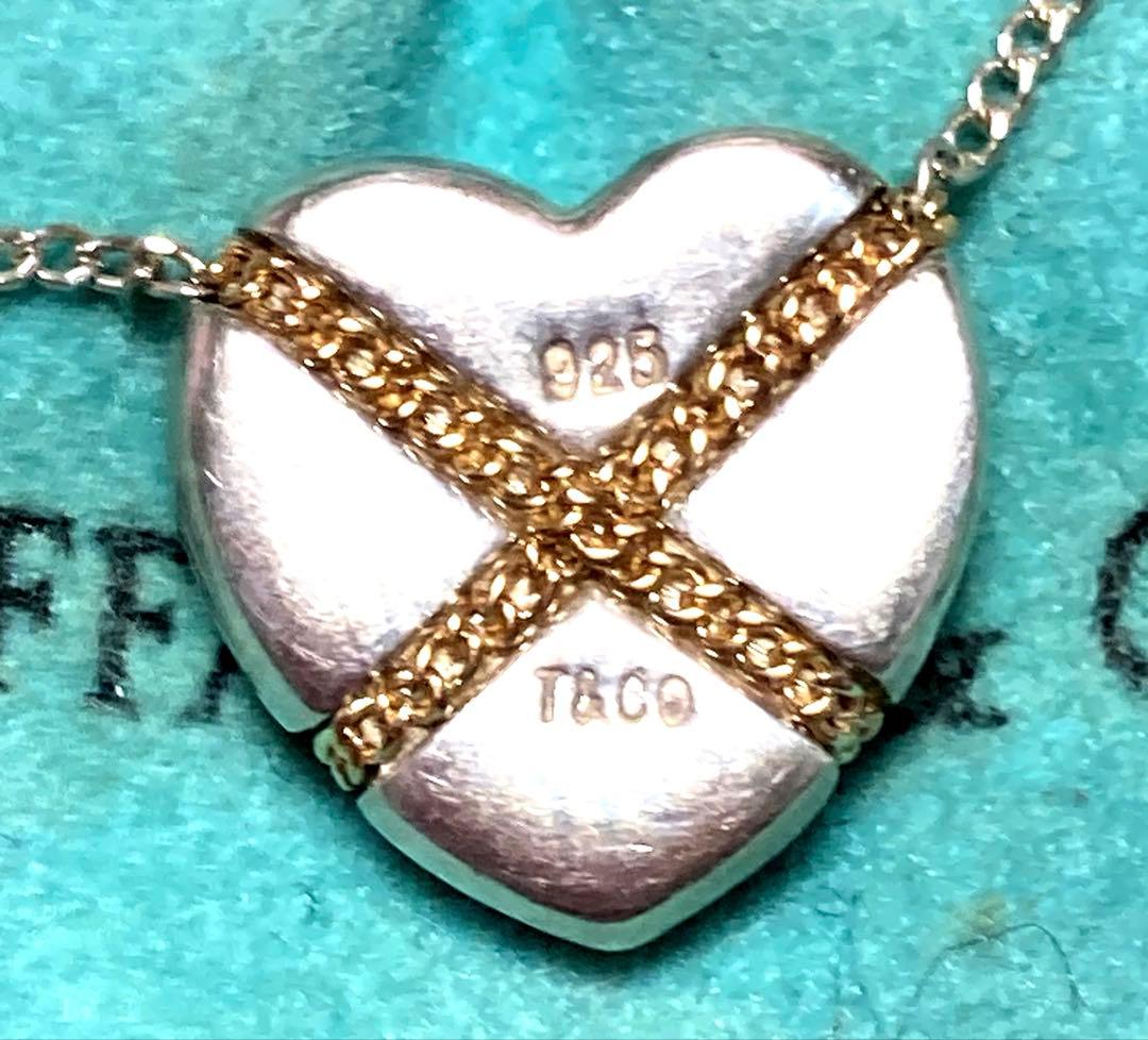 ヒ*メ様 ティファニー クロス ハートコンビ ネックレス