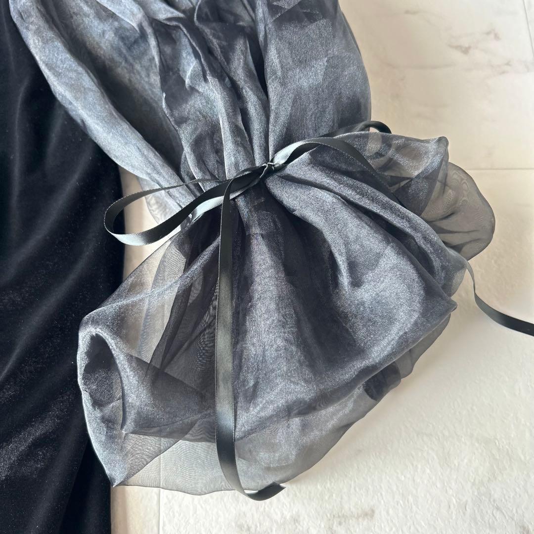 人気完売✨SANSeLF サンセルフ シースルーボリュームパフドレス ゆったり