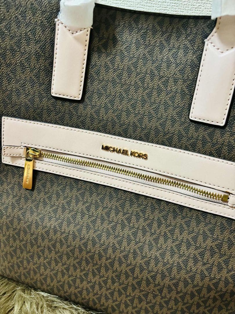 ☆新品未使用☆MICHAEL KORS トートバッグ ブラウン/ピンクタグ付き