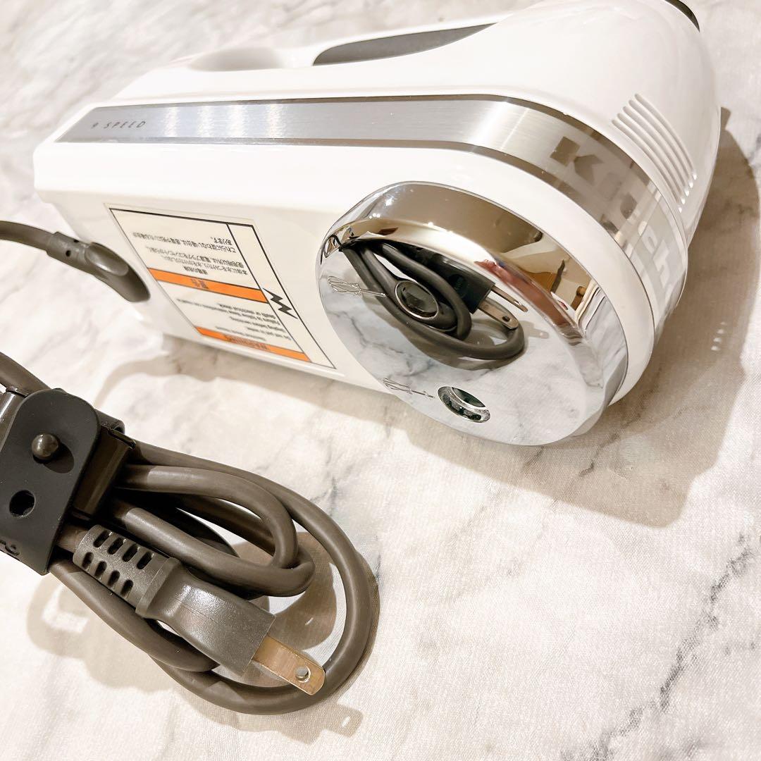 ⭐️キッチンエイド 9段階変速 収納バック付 ハンドミキサー シャイニーホワイト