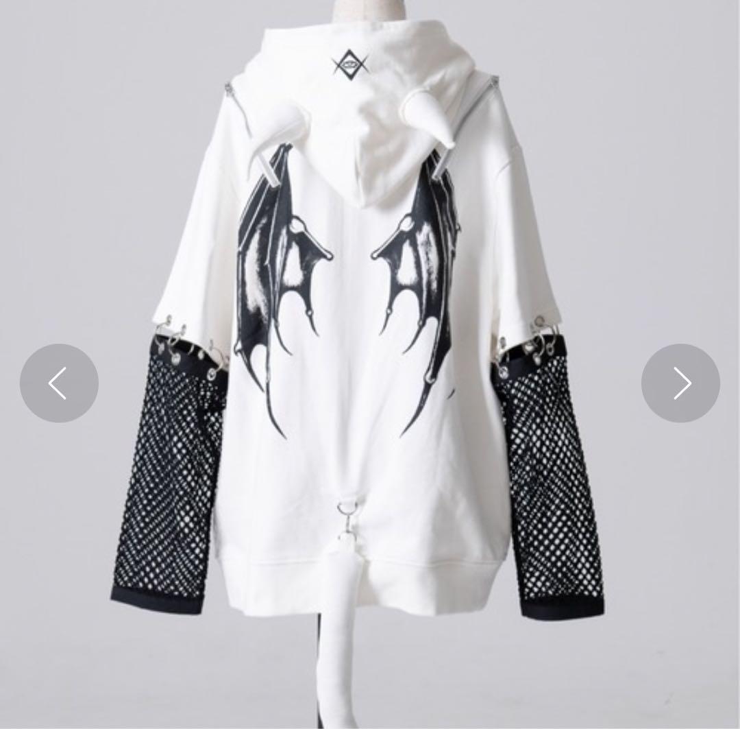 『REFLEM』DEVILデザインセパレートスリーブZIPパーカー⭐︎