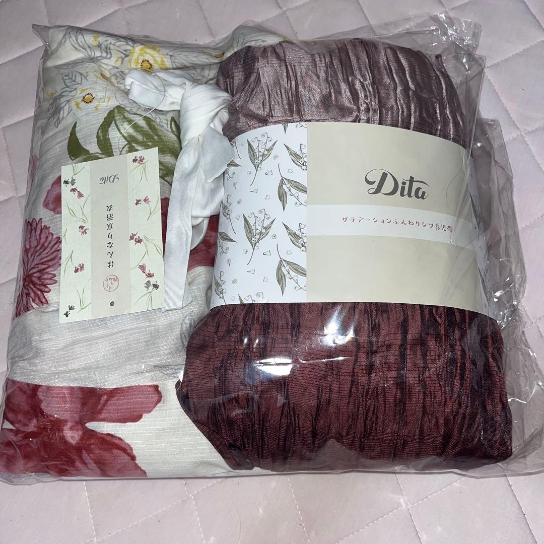 1人で着られる浴衣5点セット 和歌山染工日本染め 8/9〜8/22発送不可