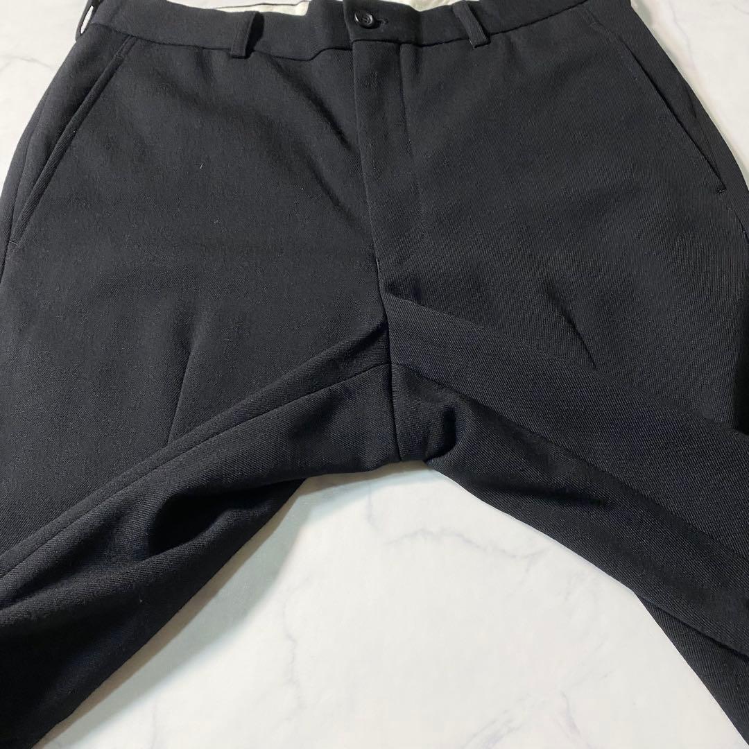 【美品】コムデギャルソンオムプリュス　スラックス　サイドスリット　サキソニー生地