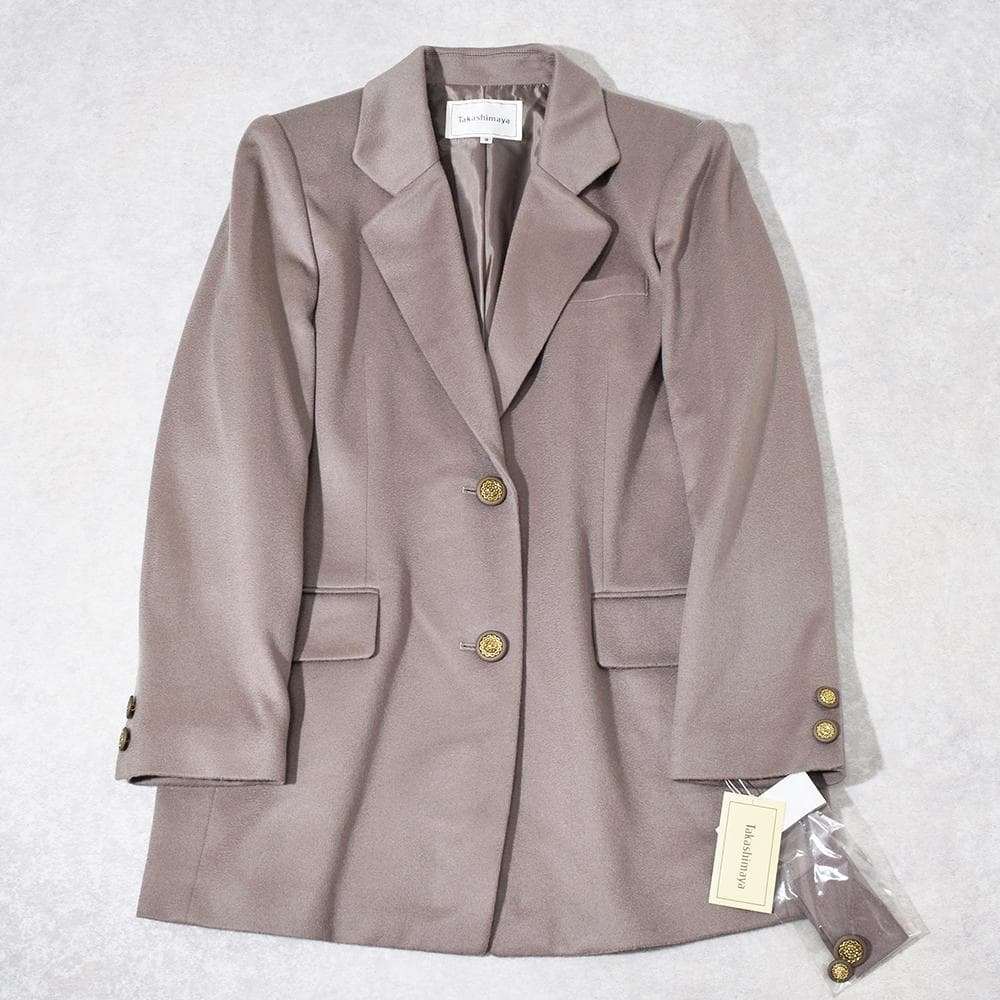 高島屋 Takashimaya カシミヤ100％ ジャケット 9AR 金ボタン