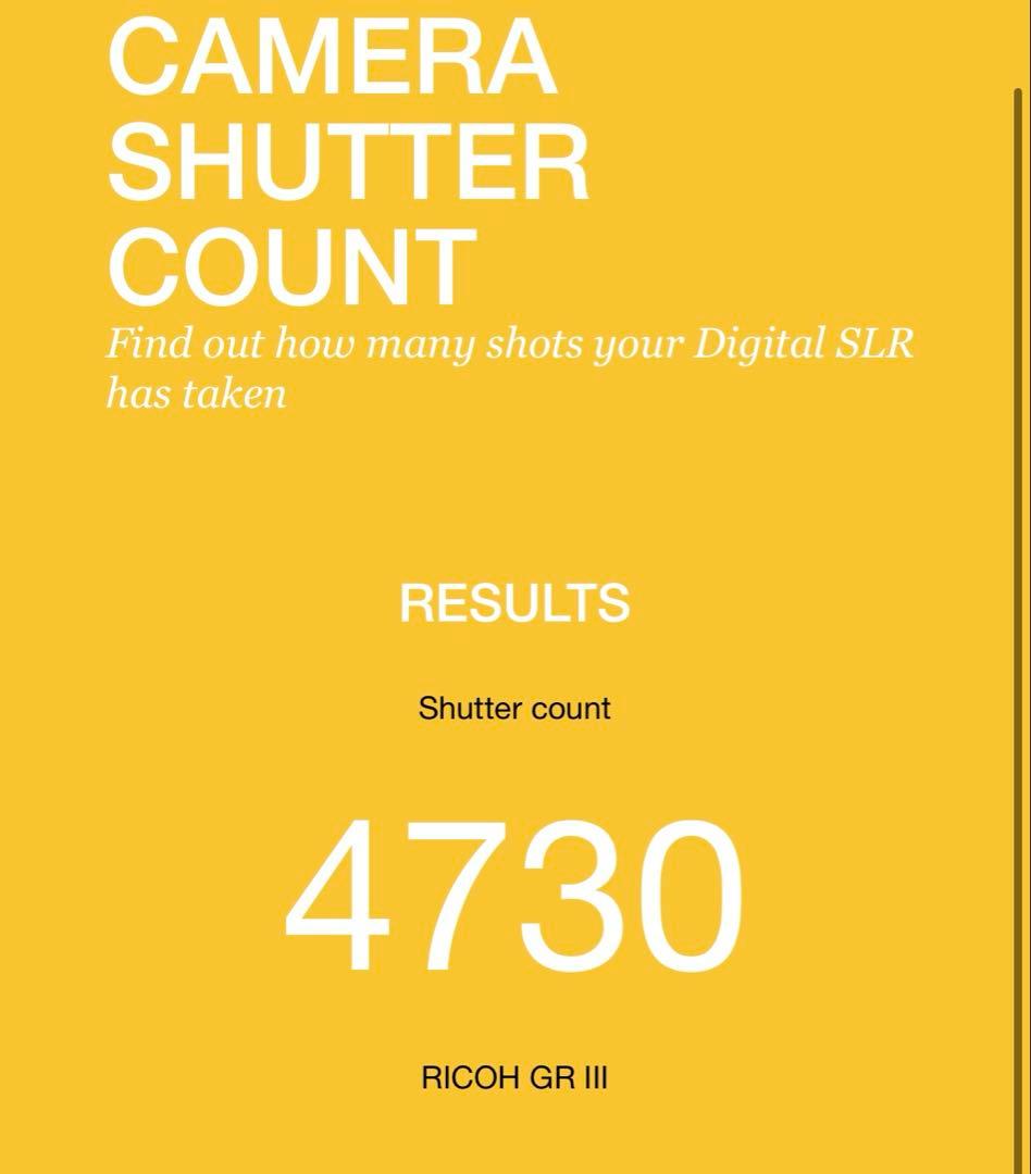 リコー RICOH GR III ≪ショット数4730枚≫