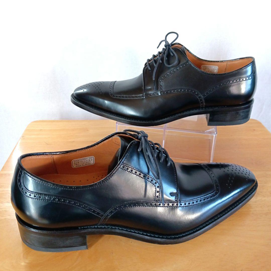 極美品◆REGAL リーガル 319R メダリオン ブラック レザー 25cm