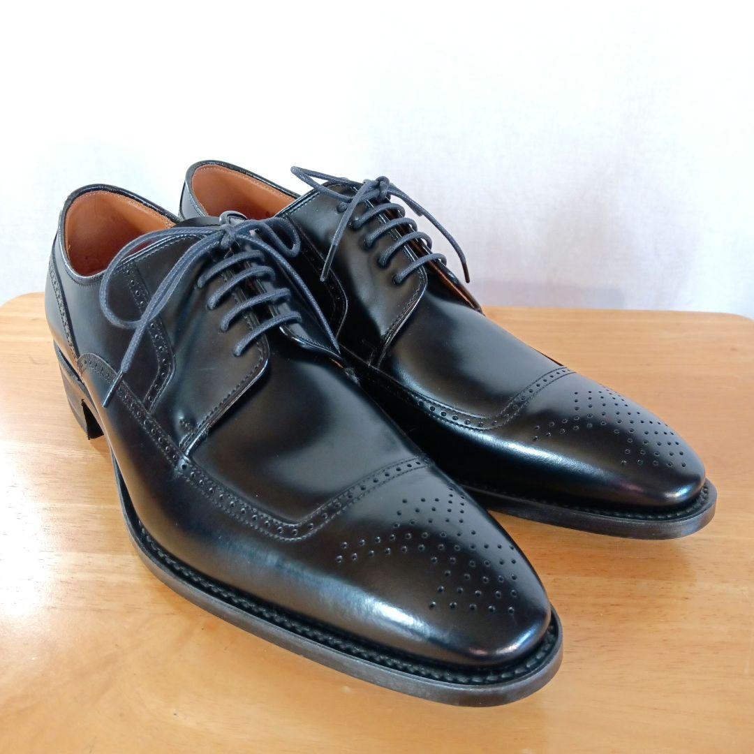 極美品◆REGAL リーガル 319R メダリオン ブラック レザー 25cm