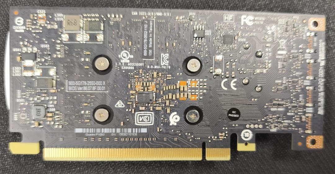 NVIDIA QUADRO P1000 グラフィックボード 付属品あり