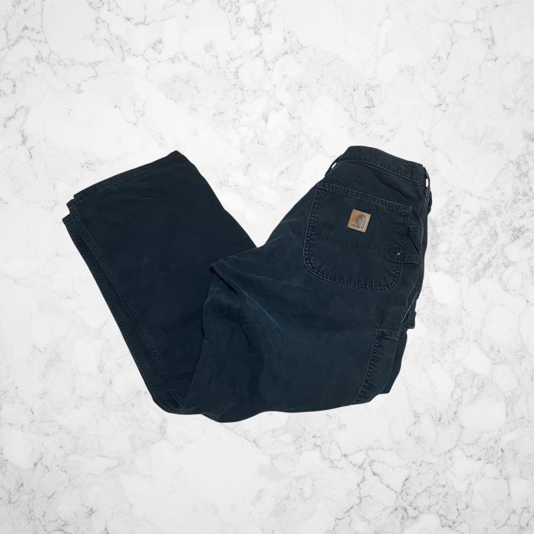 マ*ク様 carhartt ダック　ペインターパンツ　ブラック　ワークパンツ　3