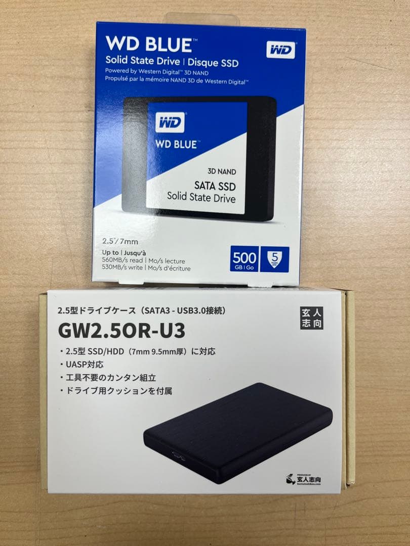 WD Blue 500GB SATA SSD WDS500G2B0A セット