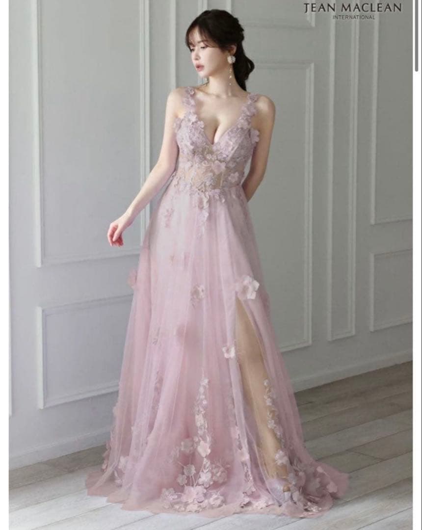 JEAN MACLEAN 薄いピンク ロングドレス