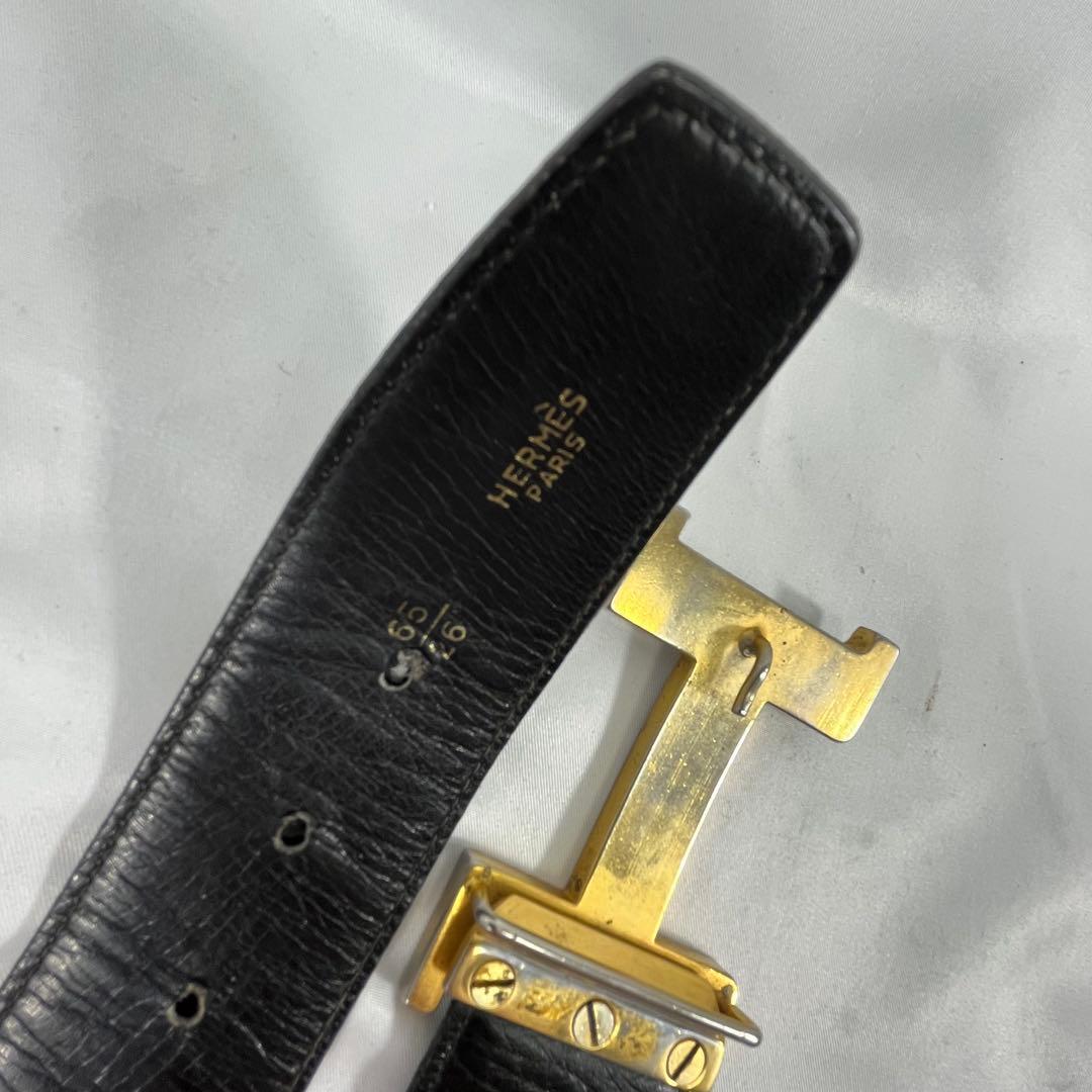 Hermes エルメス　Hロゴバックルレザーベルト