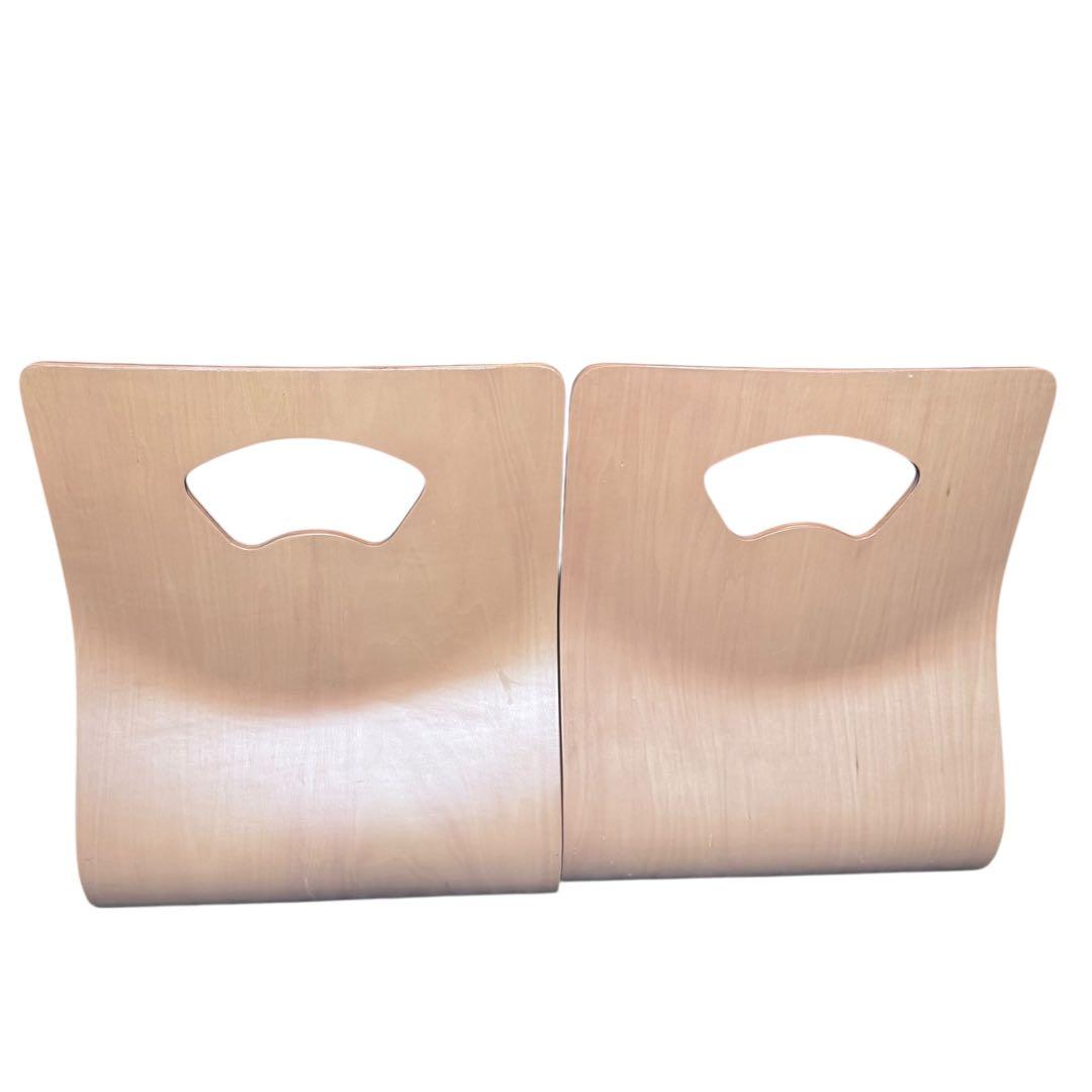 【美品】ニトリ 木製座椅子 曲木 和座椅子 4脚セット 旅館 椅子