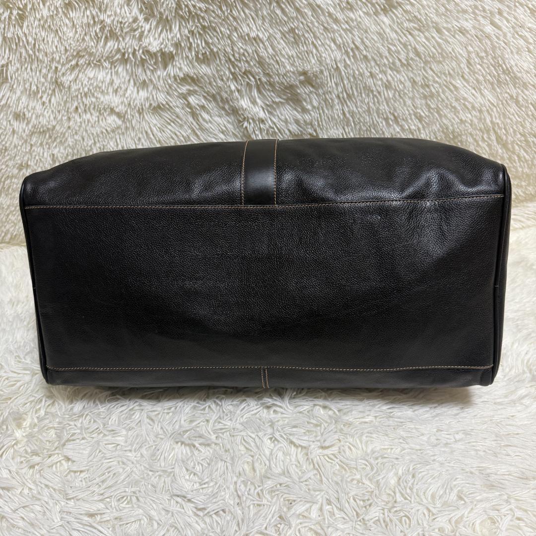 うし様⭐️dunhill ダンヒル ボストンバッグ レザー ロゴ刻印 ブラック