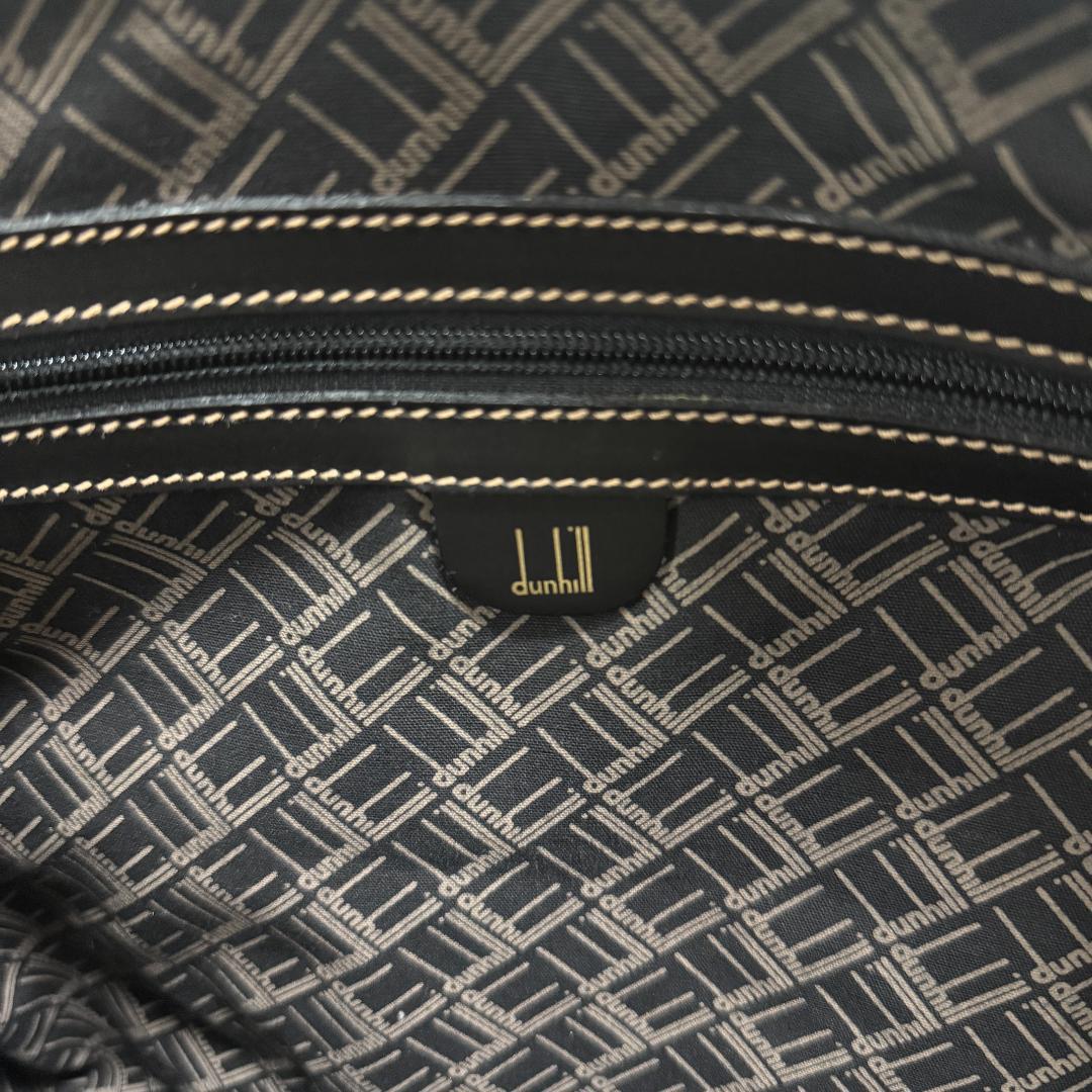 うし様⭐️dunhill ダンヒル ボストンバッグ レザー ロゴ刻印 ブラック