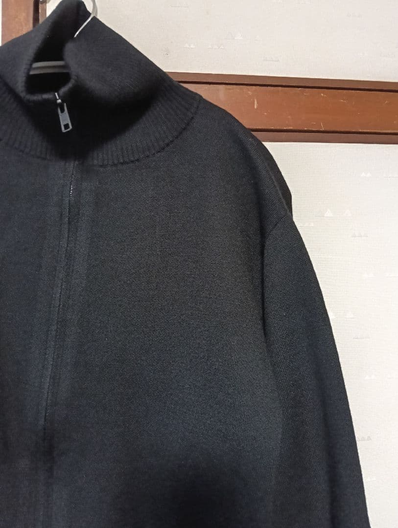 ユニクロU 25AW ダブルフェイスフルジップジャケット ブラック