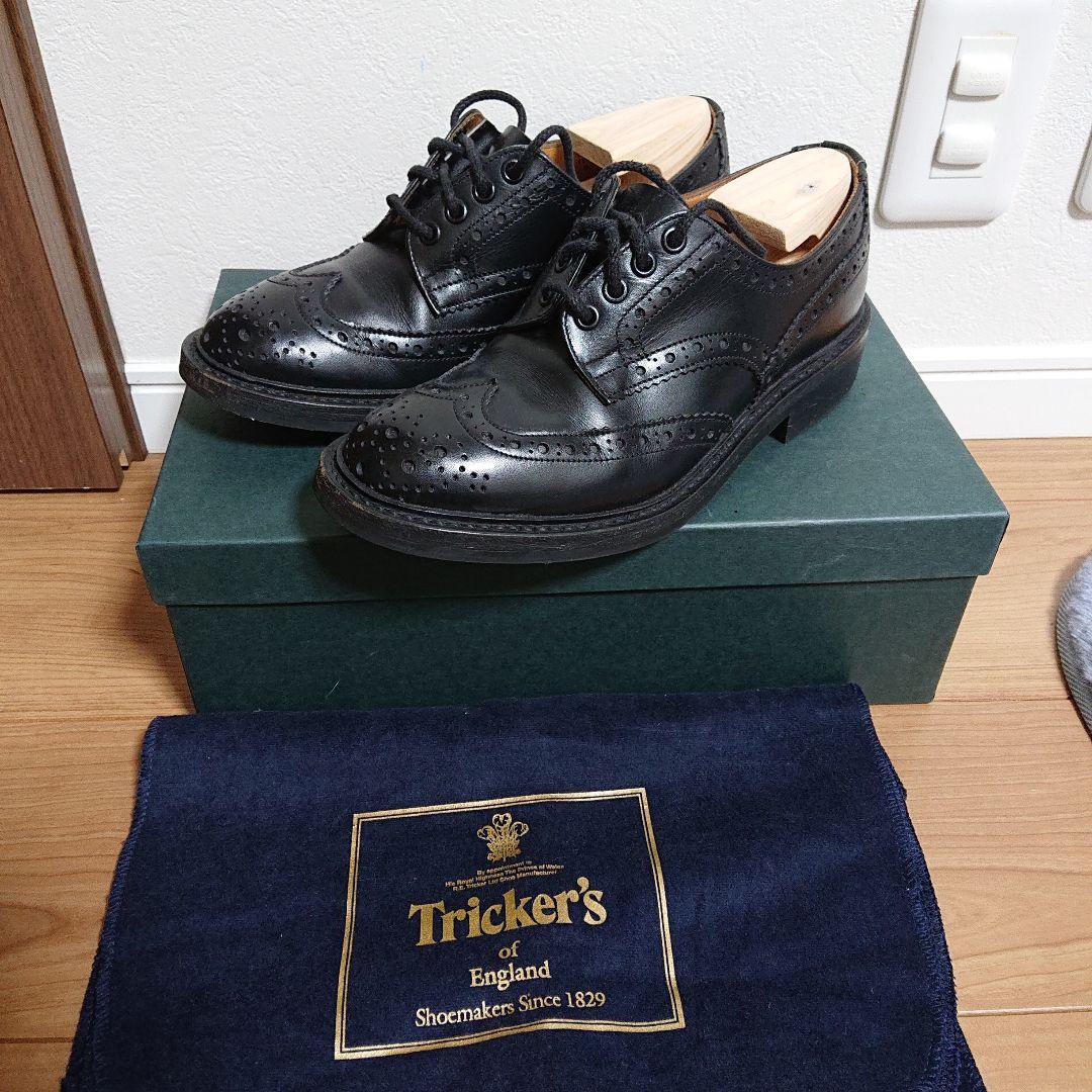 今日まで Tricker's トリッカーズ ウィングチップ シューズ ブラック